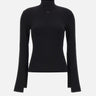 "Interlock Mockneck Sweater" 425MPU260FI0001 BLACK COURREGES 