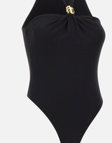 Body in jersey crêpe con dettaglio gioiello BO01761E2 110 ELISABETTA FRANCHI 