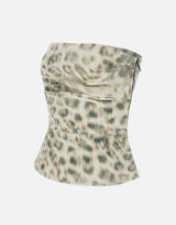 "Printed denim top" 114504 2930 ROTATE BIRGER CHRISTENSEN 