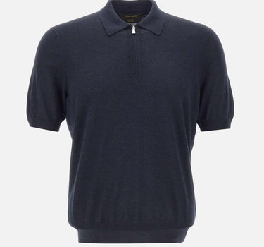 Polo in misto lana con zip 43166 16401598 GRAN SASSO 