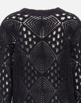 Maglione in lana e alpaca W08210280 33BLACK MAURIZIO MYKONOS 