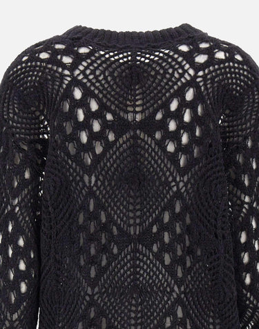 Maglione in lana e alpaca W08210280 33BLACK MAURIZIO MYKONOS 
