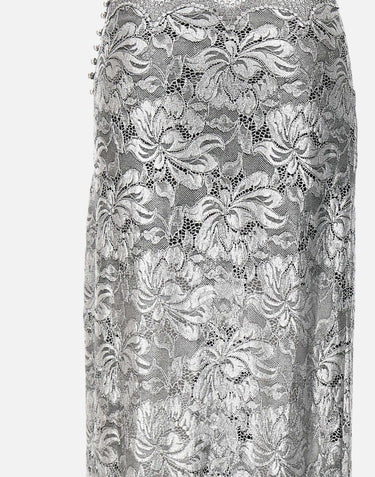 Gonna midi in pizzo 25AJJU598PA0244 V912 RABANNE 