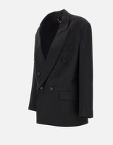 "Relaxed Double Breasted Jacket" 1325WJK006442A BLACK VICTORIA BECKHAM 