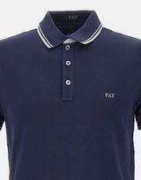 Polo in piquet di cotone stretch NPMB250140STDW U806 FAY 