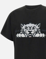 T-shirt "Gots happy tiger" in cotone FF55TS5264SI 99J KENZO PARIS 