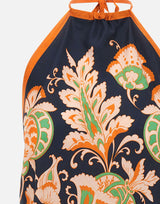 Top in seta con scollo all'americana e motivo paisley floreale WRJA0147 AKI89X0884 ETRO 