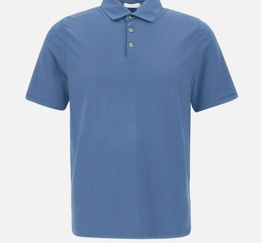 Polo in crepe di cotone DK87115 INDACO DIKTAT 