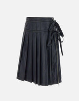 "Pleated zipper skirt" LW251SK05BK 0015 LOW CLASSIC 