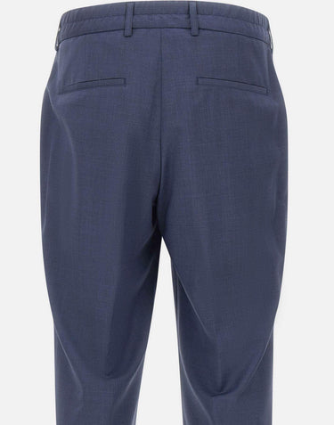Pantaloni dal fit affusolato in lana vergine 50561986 466 BOSS 