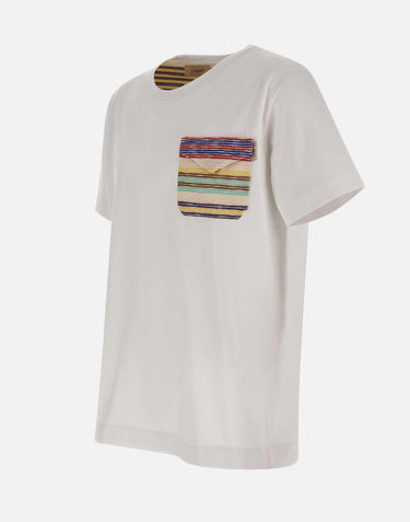 T-shirt "Lit" in cotone LITVR0331 BIANCO BOB 