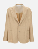 Blazer in lana, seta e lino 48009 0011 BARBA 
