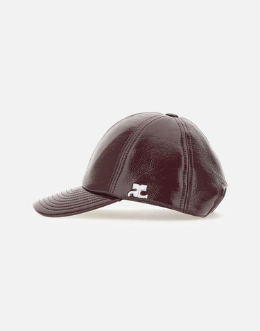 Cappello da baseball "Reedition Vinyl" PERACT002VY0014 BURGUNDY COURREGES 