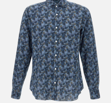 Camicia uomo in cotone e lino LFU02P0147117U 0001 BARBA 