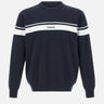 Maglia girocollo con righe e logo A0039505 6689 ICEBERG 