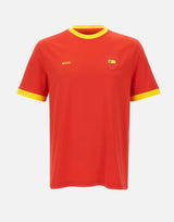 T-shirt in cotone elasticizzato con bandiera 50562134 648 BOSS 
