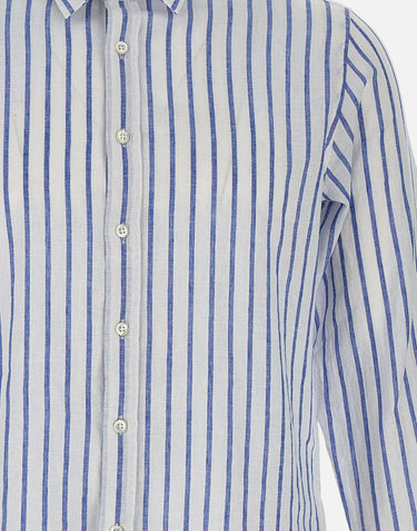 Camicia in lino e cotone CFWOSI0170 MRUT397731182 WOOLRICH 