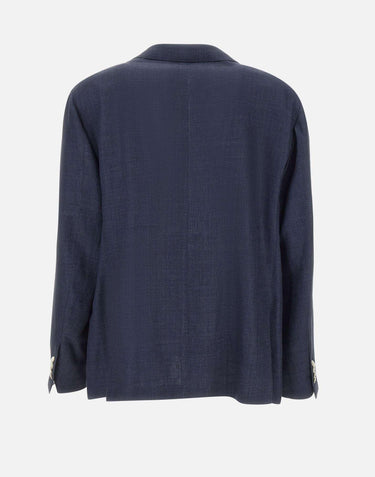 Blazer in lino, lana e seta 190502 0001 BARBA 
