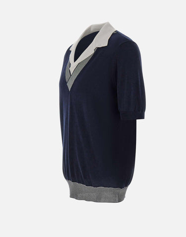 Polo con scollo a V 57145 20652598 GRAN SASSO 