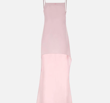 Abito lungo in crêpe con schiena scoperta 126CRO805PL0159 LTPINK COURREGES 
