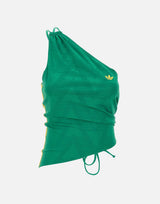 Top a spalla singola con ruches KD2970 GREEN ADIDAS 