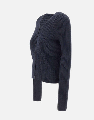 Cardigan in lana stretch V202879925 510TWN VINCE. 