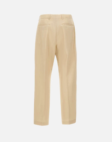 Pantaloni in lino a vestibilità affusolata M1R921ZV01427 07 PAUL SMITH 