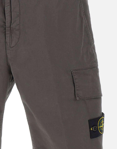 Shorts in broken twill effetto "old" L100018S0004 V0165 STONE ISLAND 