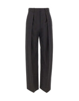 Pantaloni a gamba larga 1226WTR002857Q DKGREY VICTORIA BECKHAM 