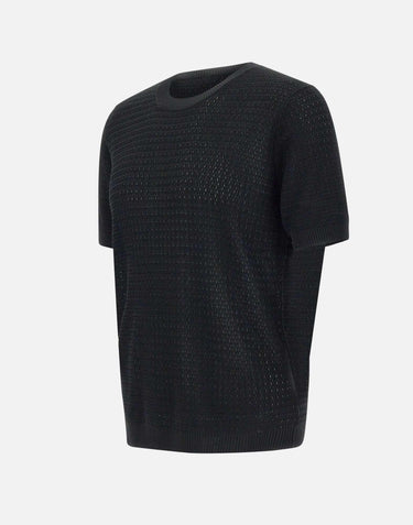 T-shirt  in filato di cotone e viscosa 100221 013 KANGRA 