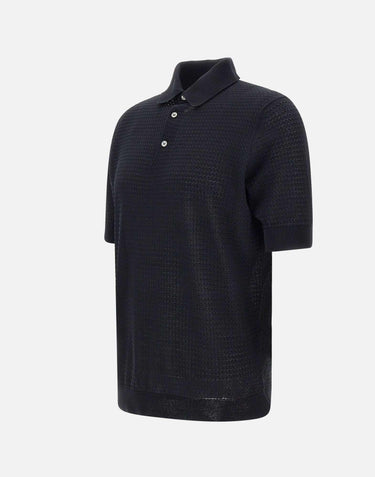 Polo in crepe di cotone PL1MC CR14T990 FILIPPO DE LAURENTIIS 