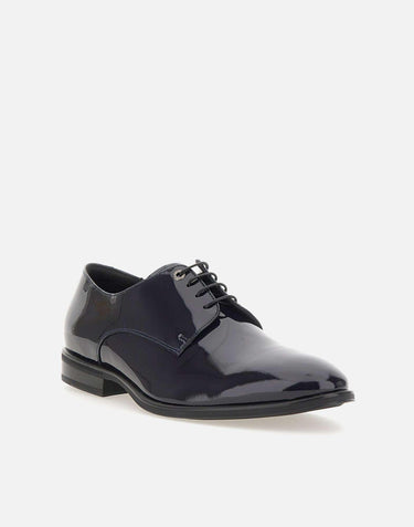 Stringate "Rugan" in pelle lucida 9453 RUGANBLU CARLO PIGNATELLI 