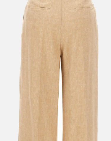 Pantaloni palazzo in misto lino e lana M85PANH06 TES0M047173 ELEVENTY 