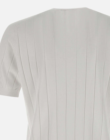T-shirt in cotone e viscosa 102421 001 KANGRA 