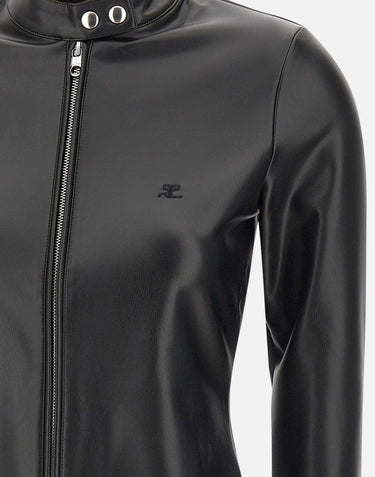 "Zipped Biker Top" 325CTO436PU0049 BLACK COURREGES 