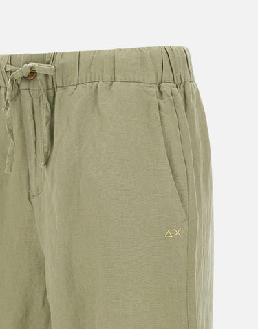 "Linen drawstring shorts" P35217 84 SUN68 