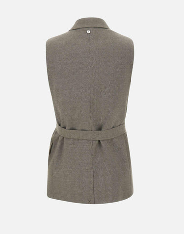 Gilet chevron con cintura CF5259T054A M9770 LIU-JO 