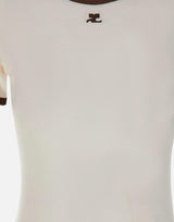 T-shirt "Signature Contrast" 125JTS017JS0203 PILLOWSMOKYBRWN COURREGES 