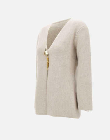 "Offwhite golden button cardigan" MY009 OFFWHITE JACQUES WEI 