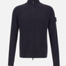 "Ribbed Zip Up Cardigan" PMG25 BLUE PREMIATA 