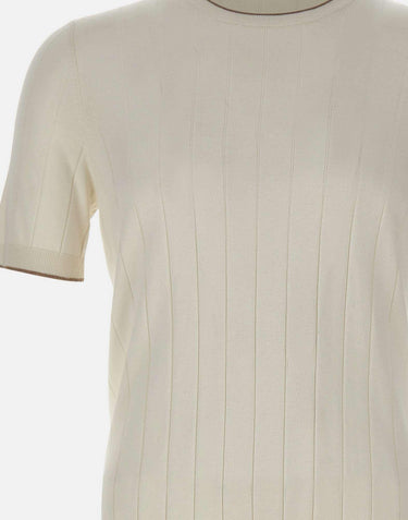 Maglia in seta a maniche corte 43116 23510005 GRAN SASSO 