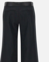 "Side Panel trousers in Black" 1124WTR004763I BLACK VICTORIA BECKHAM 