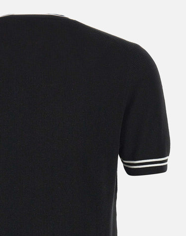 T-shirt in seta e cotone DK87052 NERO DIKTAT 