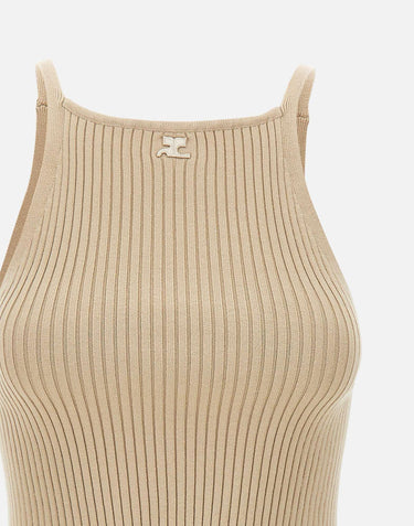 "Signature point rib knit" VESMTO042FI0001 1054 COURREGES 