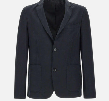 Blazer "Nehemiah" in cotone e  lino S25MTLG408 BLACK OFFICINE GENERALE 