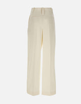 "High Waisted Cinched Trouser" 1325WTR006479A IVORY VICTORIA BECKHAM 