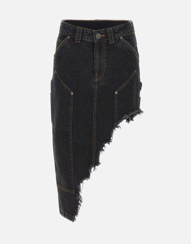 Gonna in denim VAQ10S002 BLACK VAQUERA 