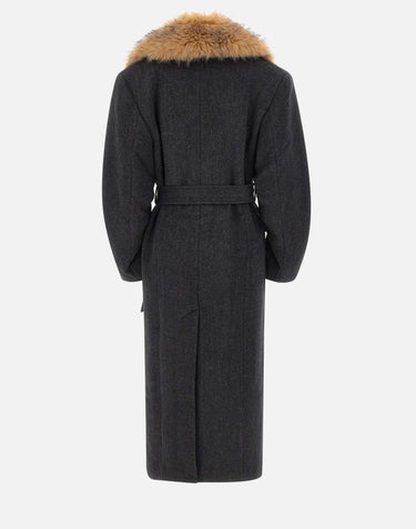 "Faux fur collar long coat" 114692 1205 ROTATE BIRGER CHRISTENSEN 