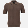 Polo in seta con zip 43128 23510184 GRAN SASSO 