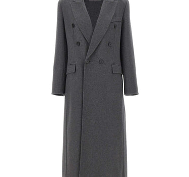 Cappotto doppiopetto in lana 1126WCT006440B DKGREY VICTORIA BECKHAM 